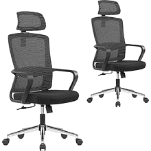 Кресло для руководителя SitZone U-060A, сетка, ткань, черный, 2 шт/упак