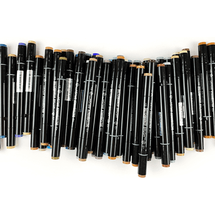 Маркер перманентный двусторонний "Sketchmarker Brush", B73 небесный - 4