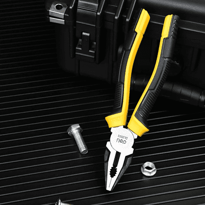 Плоскогубцы Deli YS EDL0003, 200 мм, 2-х компонентные рукоятки - 6