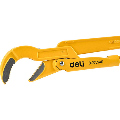 Ключ трубный Deli YS EDL105240 1", тип S, раскрытие губок 40 мм, желтый - 2