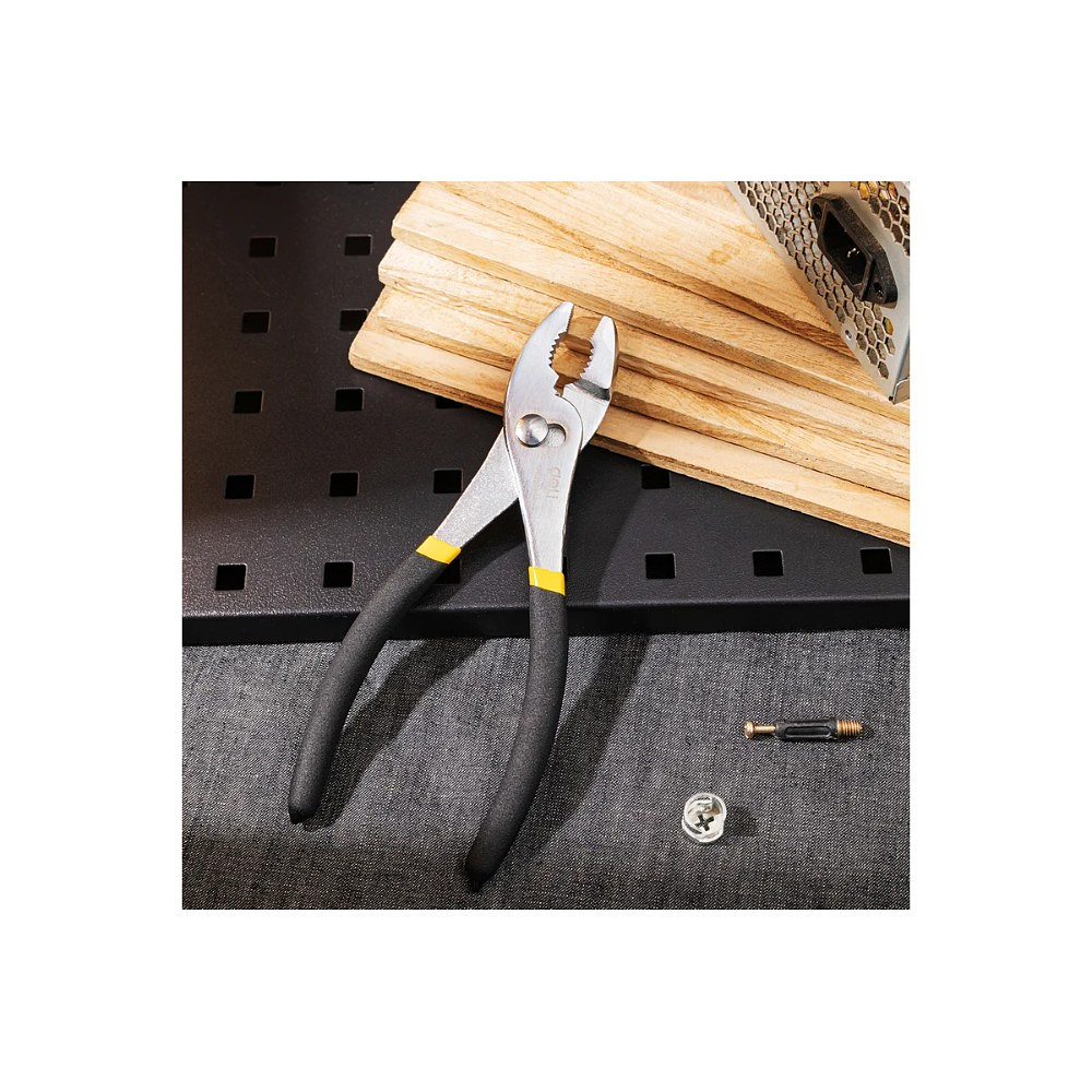 Переставные пассатижи Deli YS EDL25508, 200 мм., желтый, черный - 3