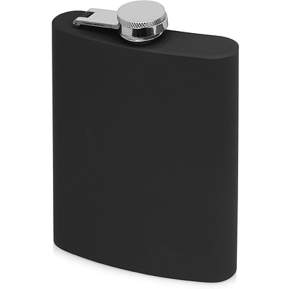 Фляжка "Remarque", металл, 240 мл, черный, серебристый