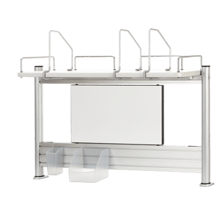 Полка Comf-Pro MINI SMART задняя, 840х620х240 мм, дуб белый, c доской белой