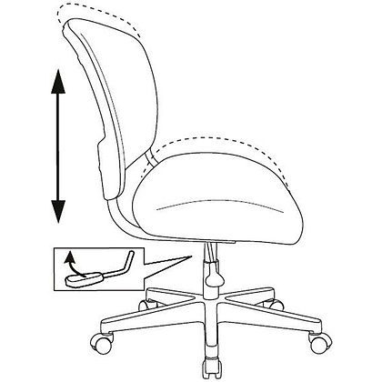 Кресло детское Бюрократ CH-W296NX, сетка/ткань, белый - 8
