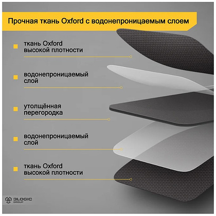 Сумка для инструментов Deli YS EDL430013, 310х170х220 мм, ткань Oxford, черный, желтый - 10