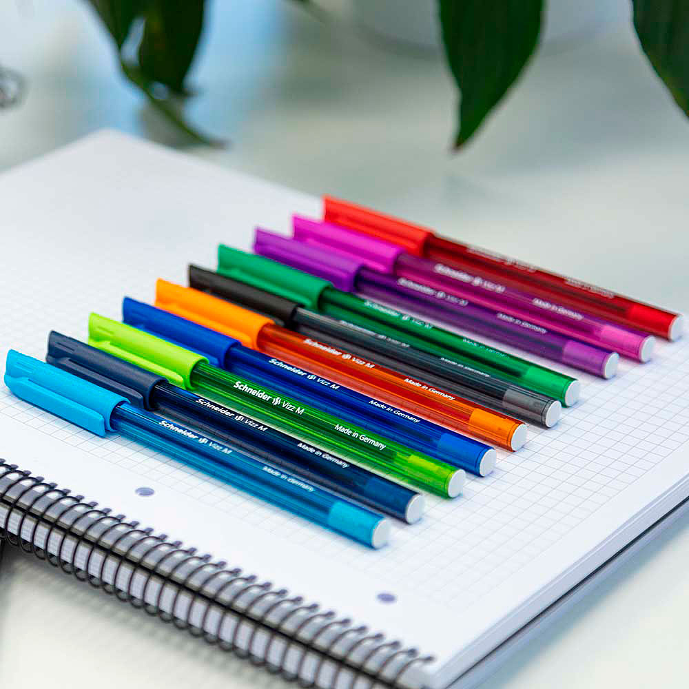 Ручка шариковая "Schneider Vizz M", светло-голубой, стерж. светло-голубой - 7