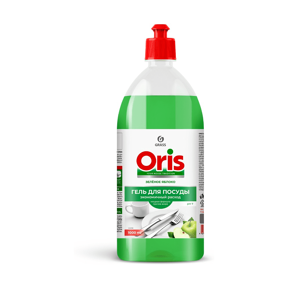 Средство для мытья посуды «Oris зеленое яблоко», 1 л
