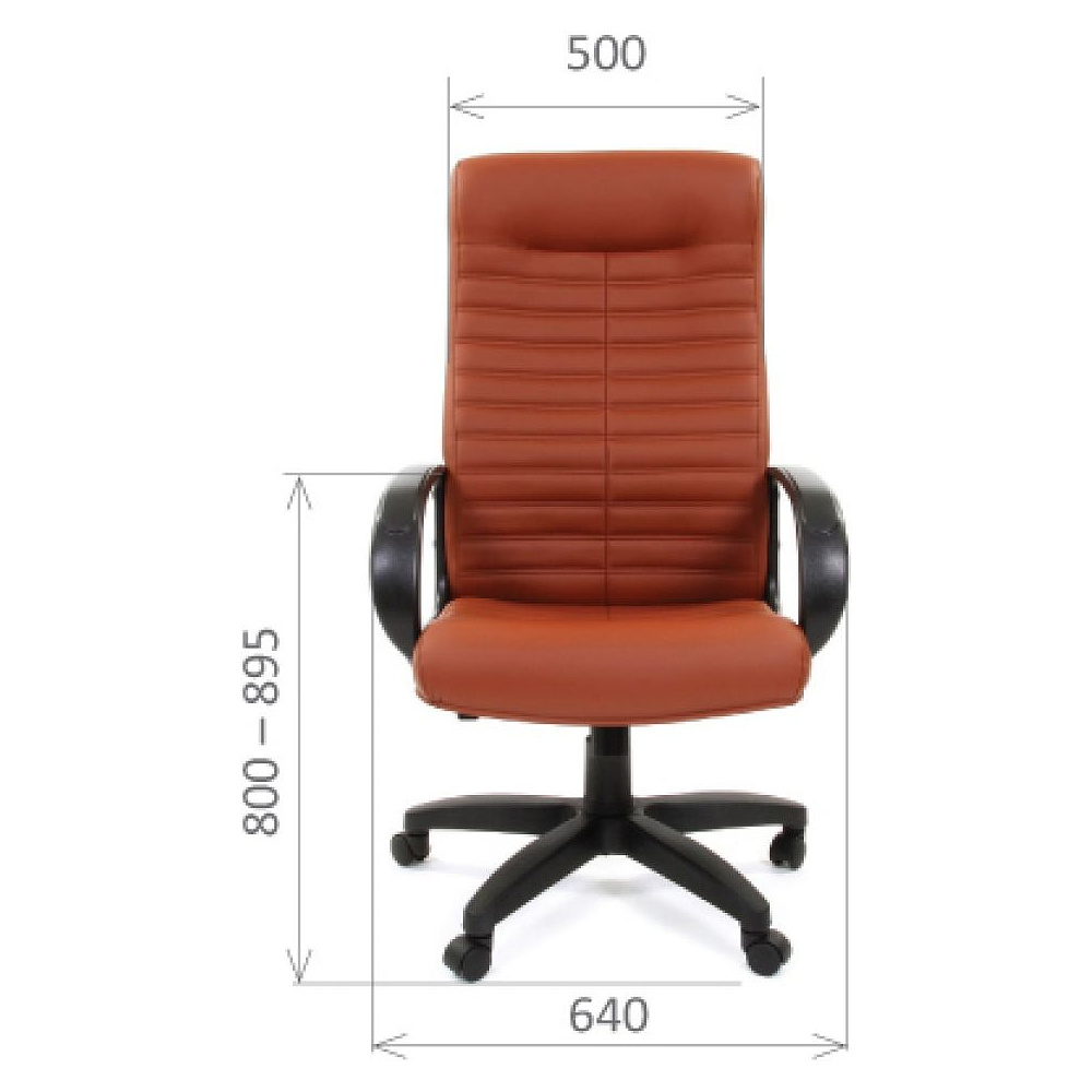 Кресло для руководителя "CHAIRMAN 480 LT", экокожа, пластик, коричневый - 2