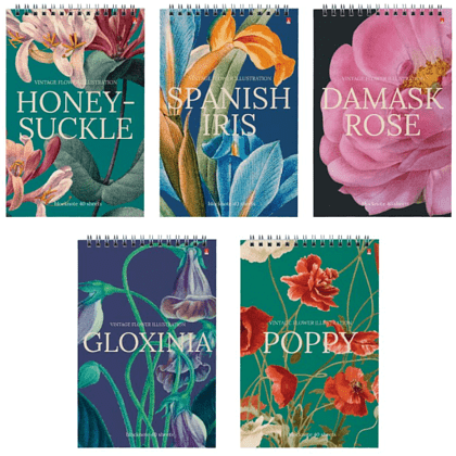 Блокнот "Цветы. Паттерн", A5, 40 листов, в клетку, ассорти