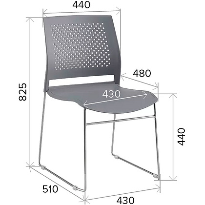 Стул для посетителей EVERPROF Neo, желтый - 2