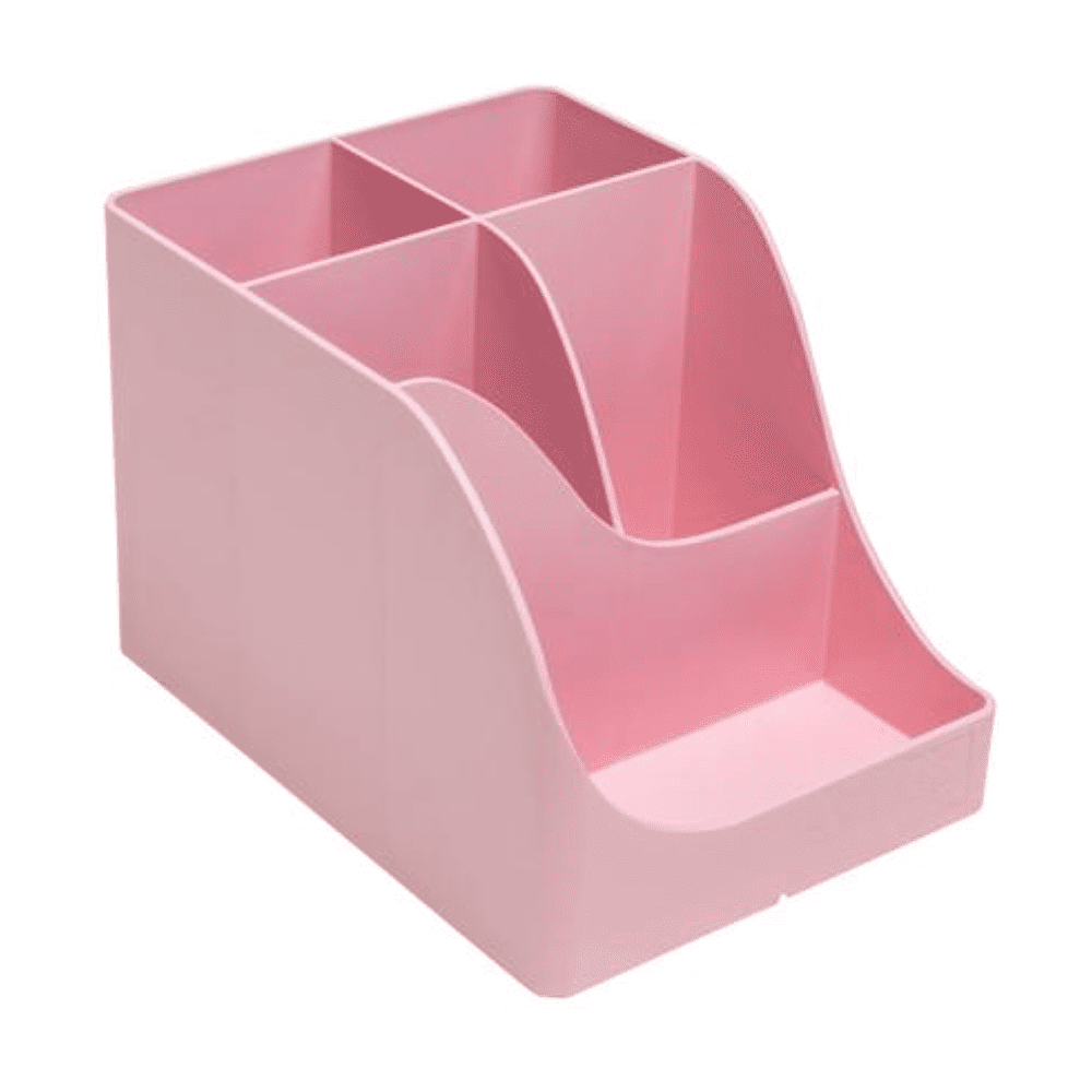 Подставка для ручек "Autentik", пластик, 5 делений, конфетно-розовый - 4
