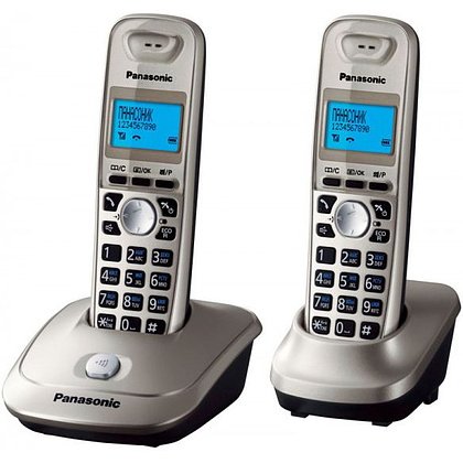 Телефонный аппарат Panasonic "KX-TG2512RU", платиновый