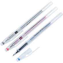 Ручка гелевая "Status", 0.7 мм, прозрачный, стерж. красный