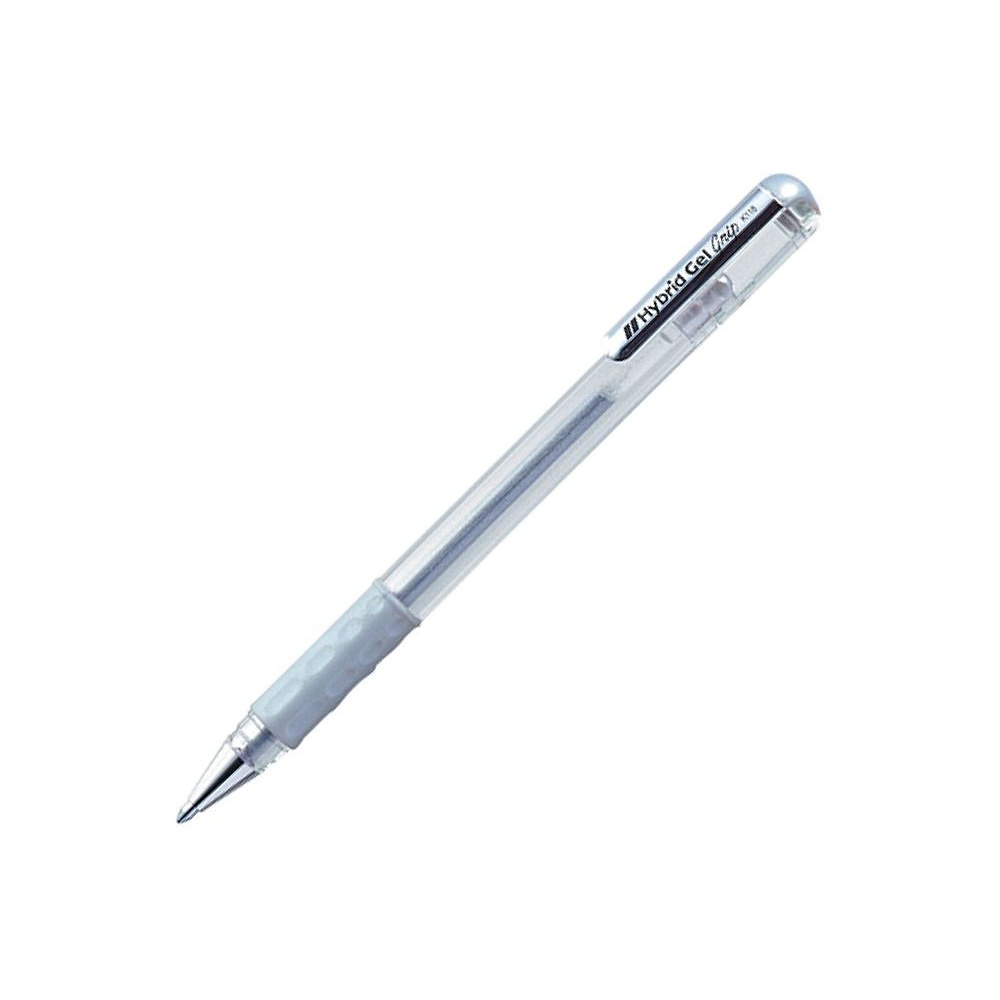 Ручка гелевая "К118", 0.8 мм, серебристый, стерж. серебристый