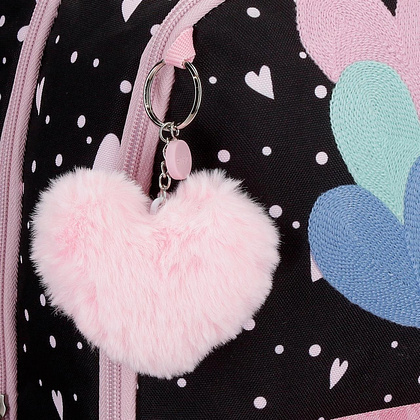 Рюкзак школьный Enso "Love vibes" L, черный, розовый - 6
