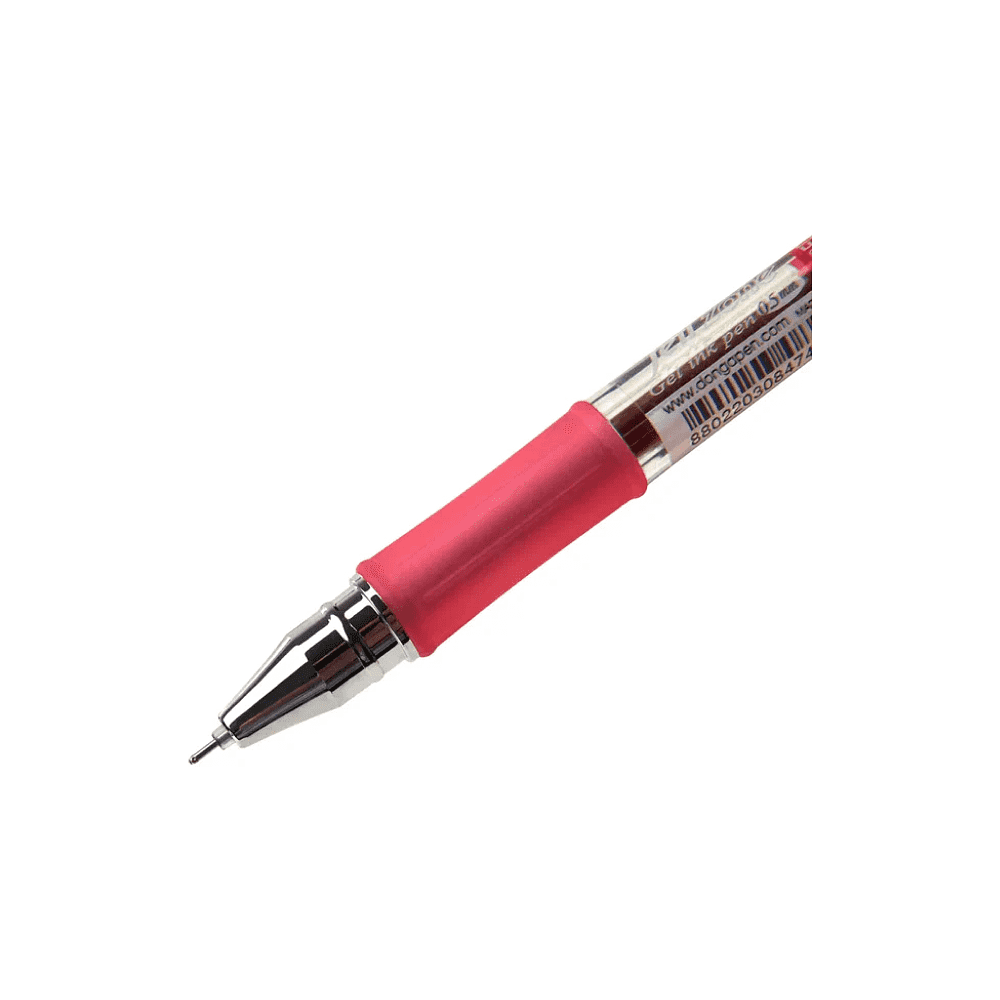 Ручка гелевая "Jell-Zone Standard", 0.5 мм, прозрачный, стерж. красный - 2