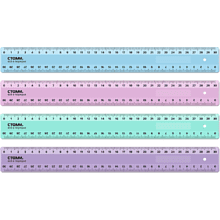 Линейка "Стамм", 30 см, ассорти пастель