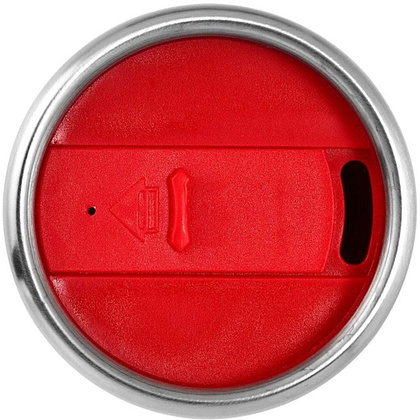 Кружка термическая "Elwood", металл, пластик, 470 мл, серебристый, красный - 2