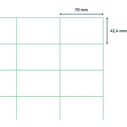 Самоклеящиеся этикетки универсальные "Rillprint", 70x42.4 мм, 100 листов, 21 шт, белый - 3