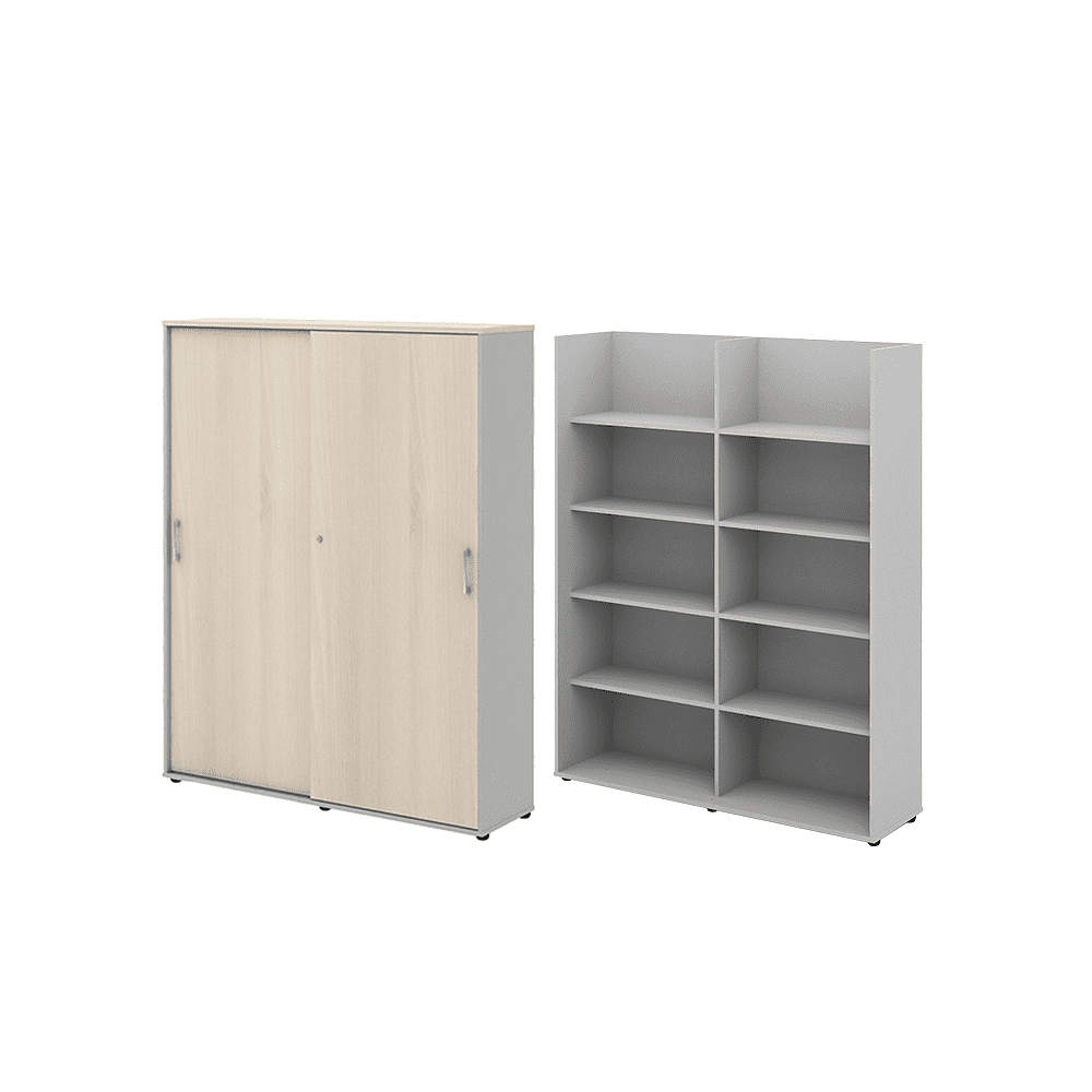 Коллекция Титан Шкаф широкий ТН751-2Т+ТН421-2К-18, 1450х400х1829, с раздвижными дверями с топом