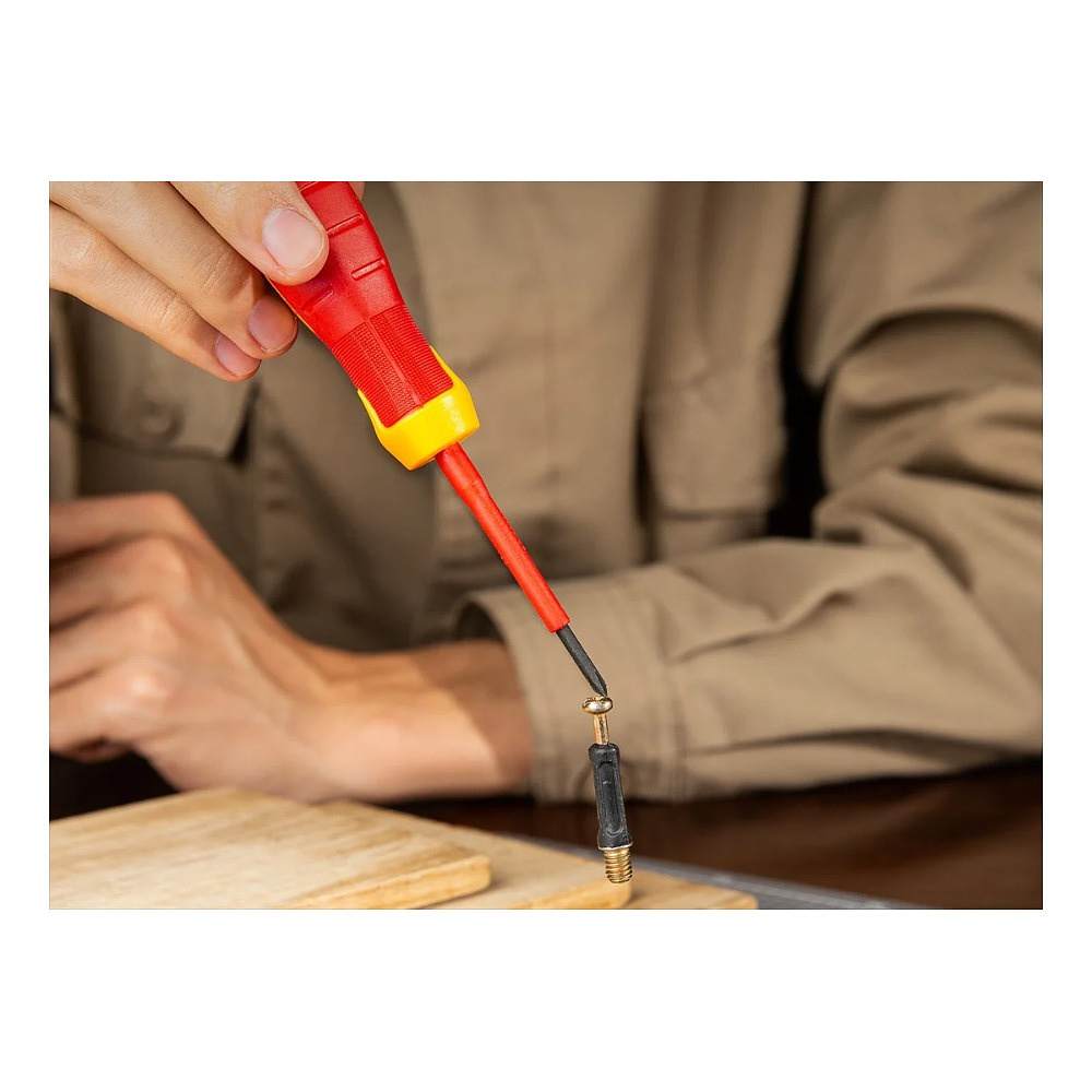 Отвертка диэлектрическая Deli YS EDL513060, PH2х60 мм, желтый, красный - 4