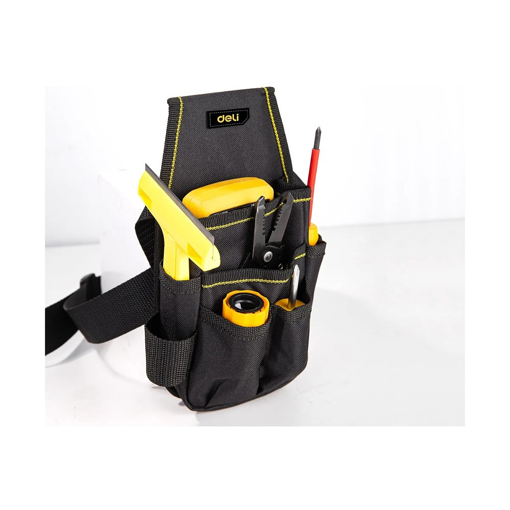 Сумка для инструментов поясная Deli YS EDL430003, 250х120х40 мм, ткань Oxford, черный - 2