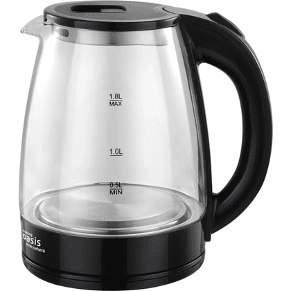Электрочайник Oasis K-8GB, пластик, стекло, черный