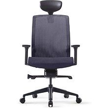 Кресло для руководителя BESTUHL "J15", сетка, пластик, темно-серый