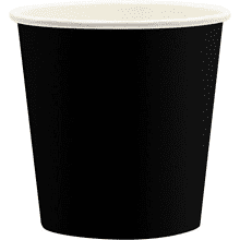 Стакан картонный 100 мл, 100 шт, 1 слой, черный