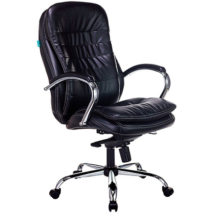 Кресло для руководителя Бюрократ T-9950, кожзам, металл, черный