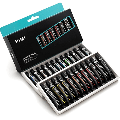 Краски акриловые "Himi.New vision", 24 цвета, тубы