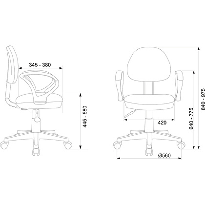 Кресло для детей "Бюрократ KD-3/WH/ARM", пластик белый, мультиколор маскарад - 6