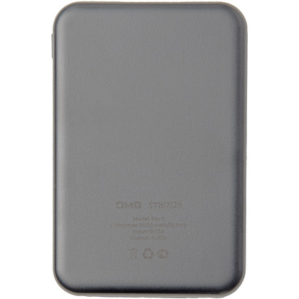 Внешний аккумулятор Power Bank "Rib 5", 5000 mAh, серый - 3