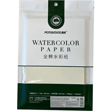 Бумага для акварели "Potentate", хлопок, холодный пресс