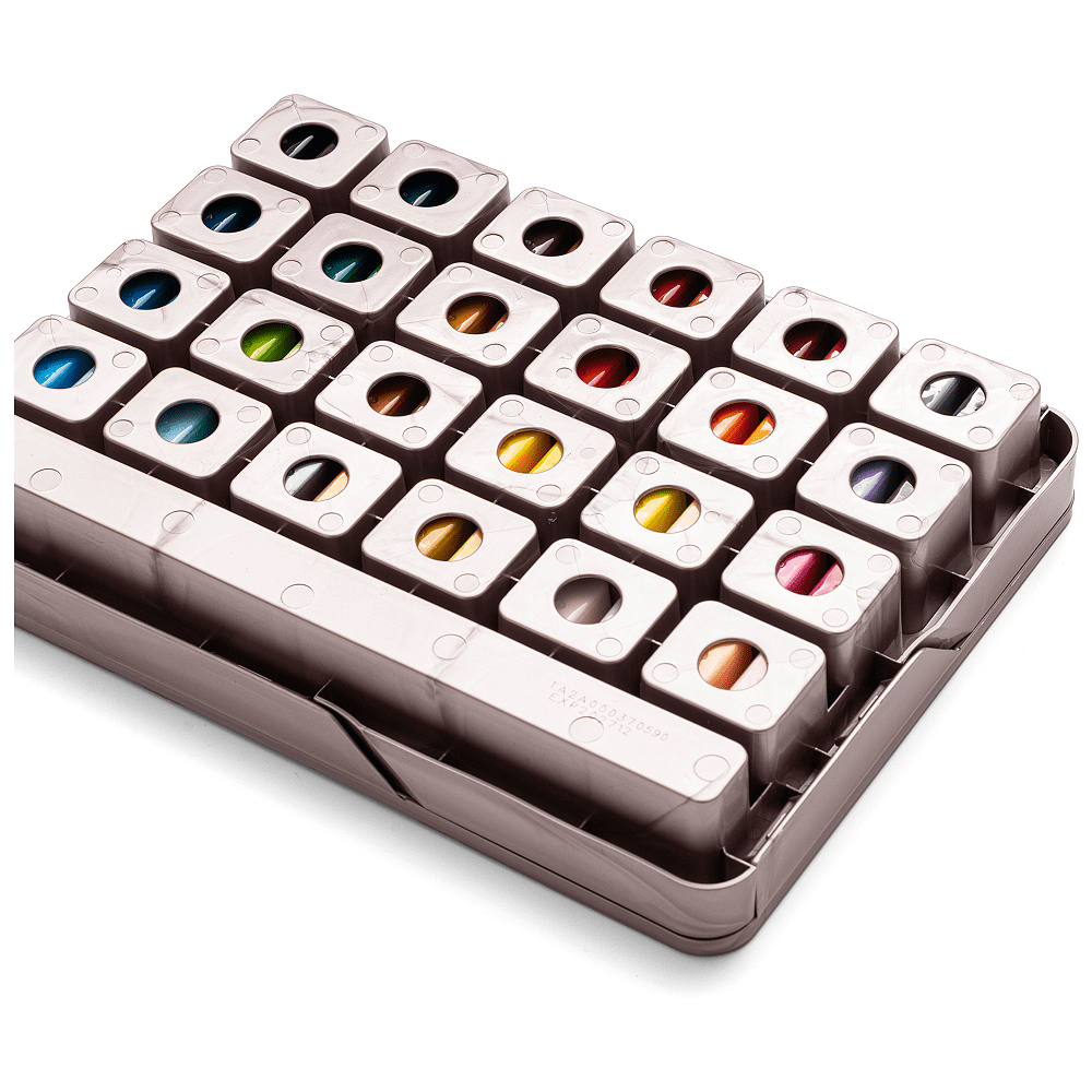 Краски акриловые"Himi Jelly Cup", набор 48 цветов, 12 мл, кювета, пластиковый футляр - 3