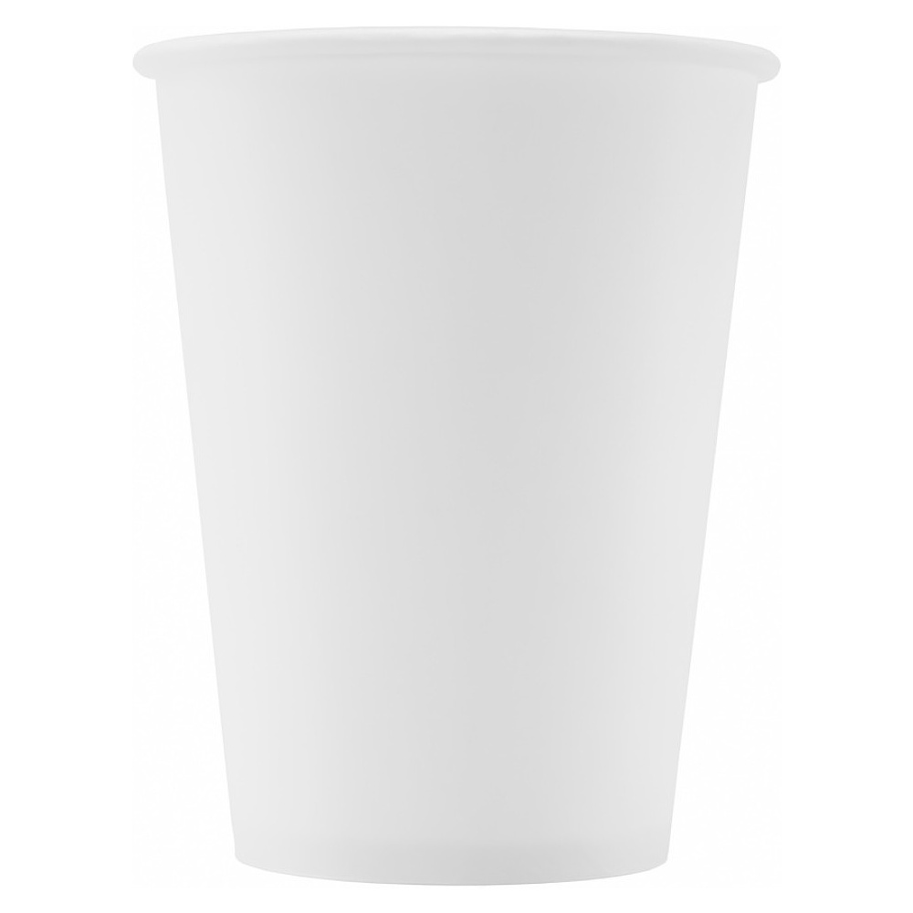 Стакан картонный 300 мл, 1сл., 50шт/упак, белый, БИО
