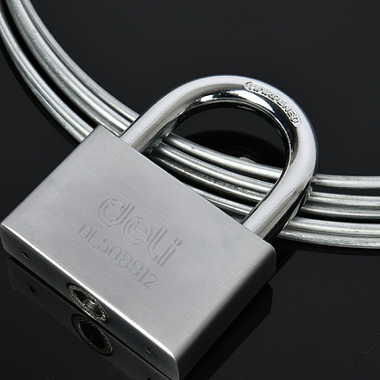 Замок навесной Deli YS EDL508912, 70 мм, автомат, 4 ключа - 4