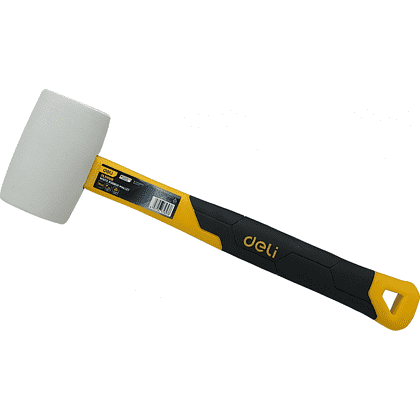 Киянка резиновая белая Deli YS EDL5908B, 0.224 кг, фибергласовая рукоятка