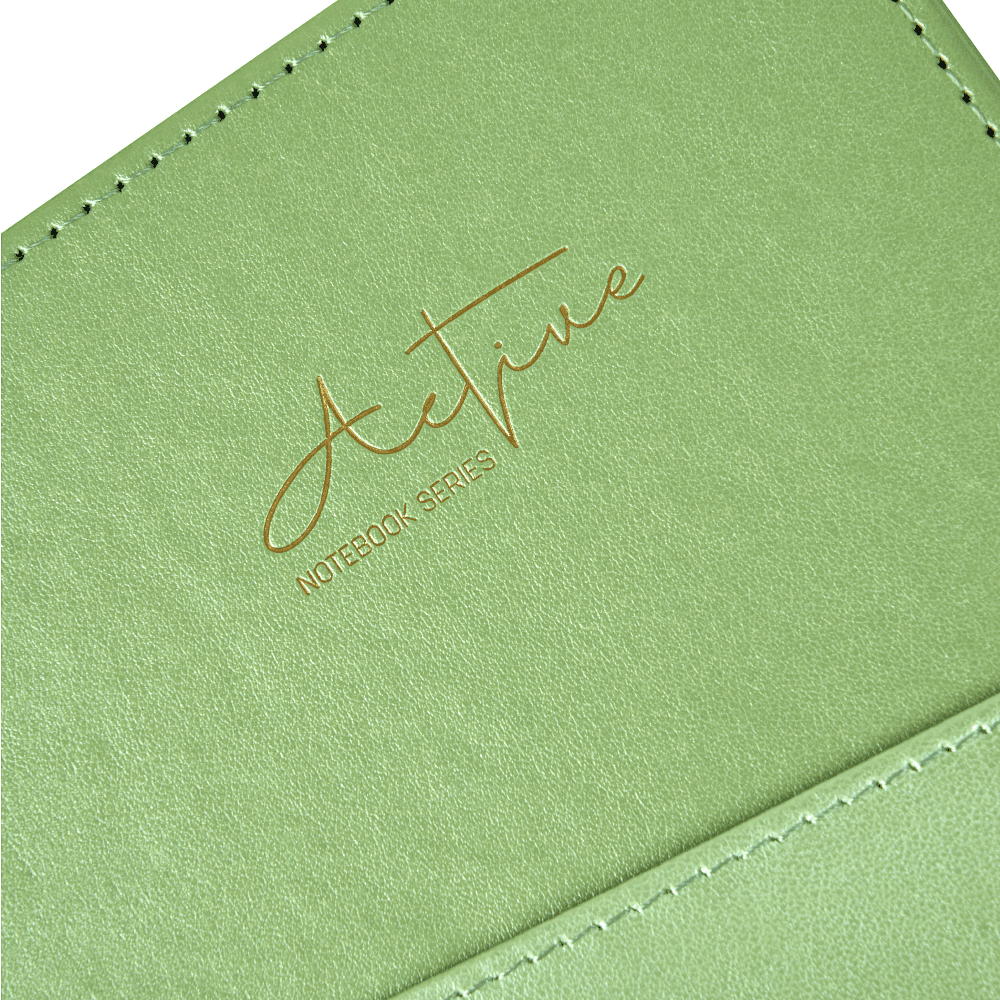 Блокнот "3223-10", А5, 80 листов, линейка, зеленый - 4