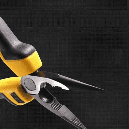 Длинногубцы Deli YS EDL2106Z, 160 мм, 2-х компонентные рукоятки - 6