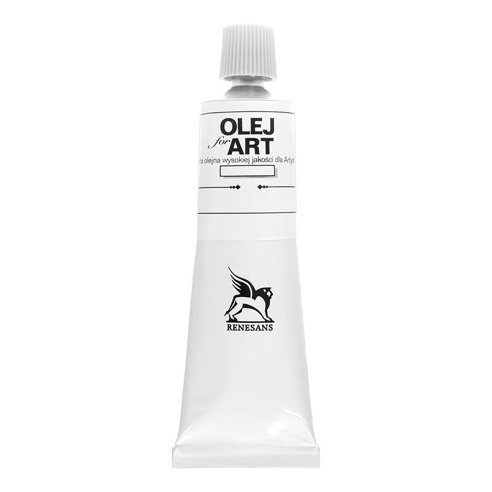 Краски масляные Renesans "Oils for art", 02 белила титановые, 60 мл, туба