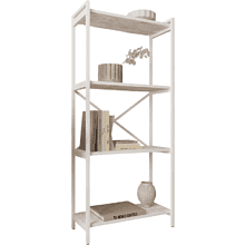 Стеллаж ALLERD RION, белый муар, 675х300х1500, энигма