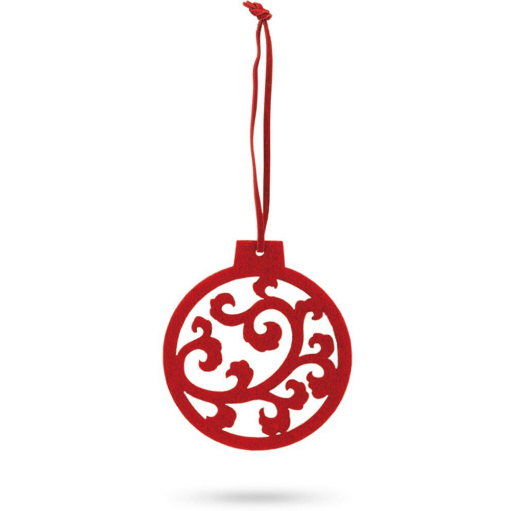 Набор новогодних игрушек "Jubany", 5 шт, красный - 4