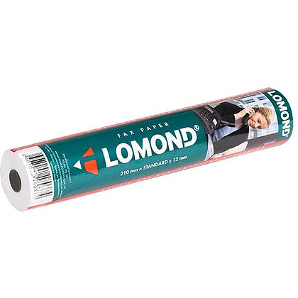 Термобумага для факса "Lomond", 210x12x17 мм/мм/м, 53 г/м2