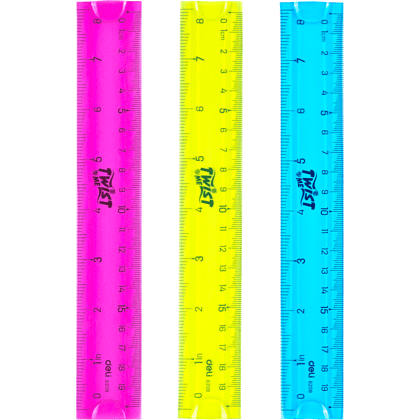 Линейка "Deli E6208", 20 см, ассорти