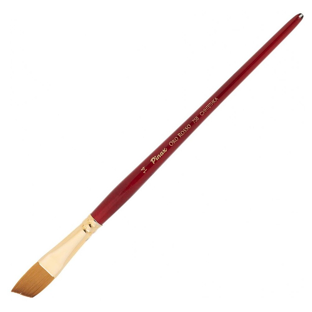 Кисть для рисования "Pinax ORO ROSSO", синтетика, скошенная, №14