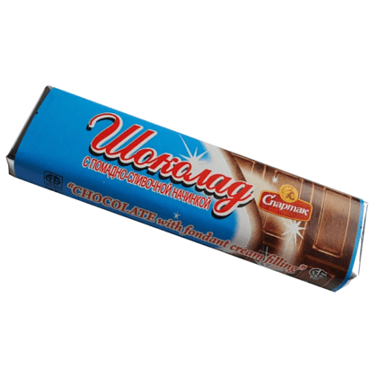 Шоколад темный "Спартак", 48 гр, с помадно-сливочной начинкой