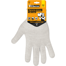 Перчатки трикотажные х/б, с ПВХ покрытием Точка из 6-и нитей, 10 кл. вязки, белый, в и/у