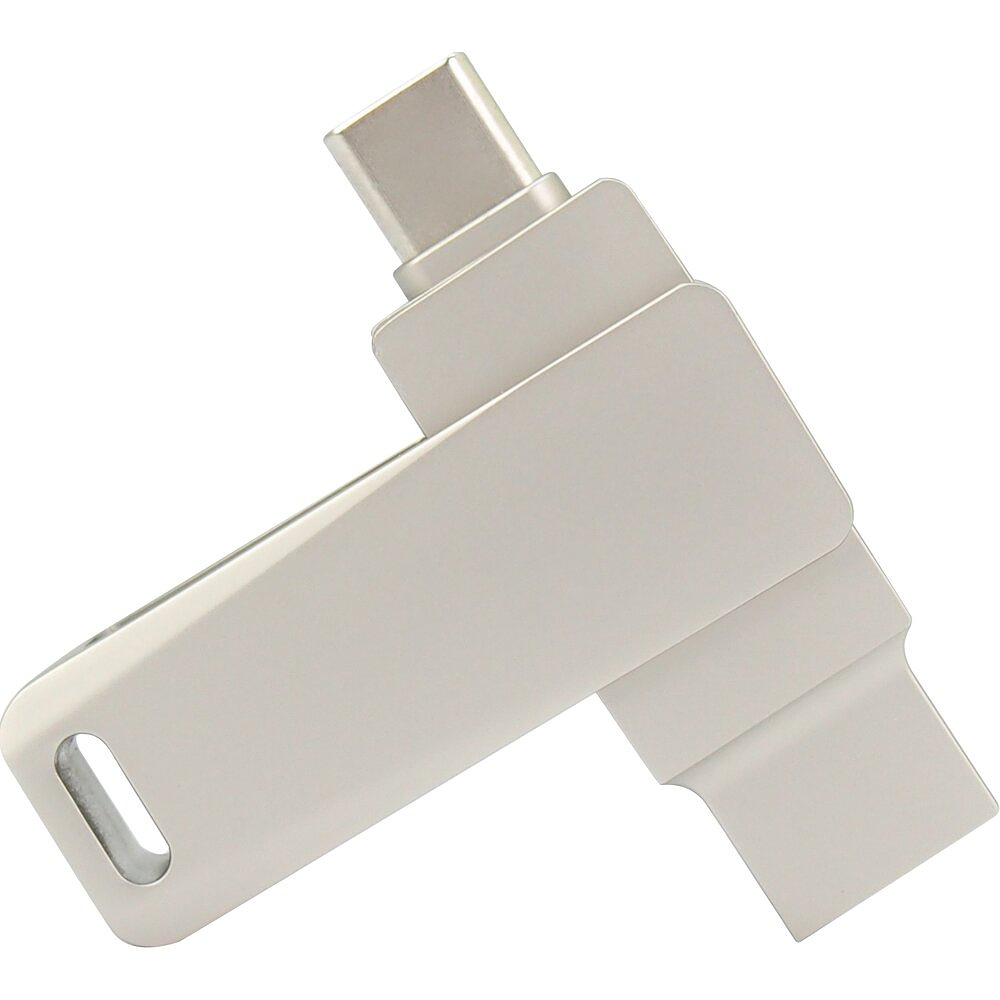 USB Flash накопитель 3.0 128 Gb СК-046, TypeC Dual, металл, серебристый - 2