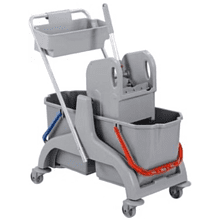 Тележка комплексная 2х18 л с отжимом и подставкой, серый, -50%